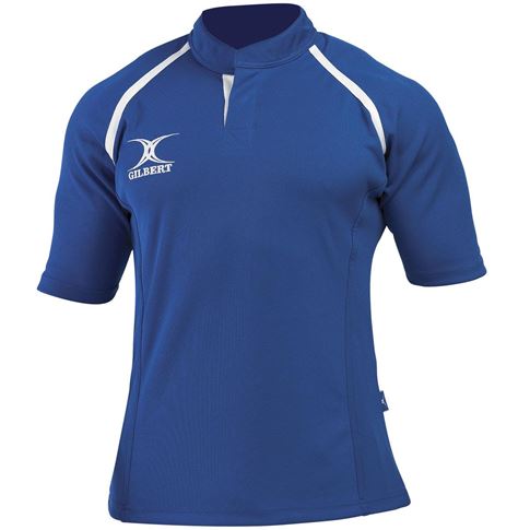 Gilbert Teamwear Xact Plain Match Shirt Royal - Front Gilbert Teamwear Xact Plain Match Shirt Royal - Front