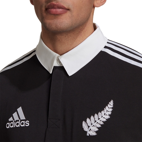 All Blacks Mens Heritage Polo - Long Sleeve Black 2023 - Logos