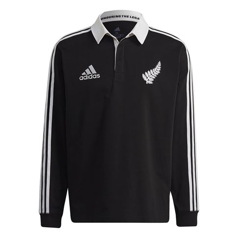 All Blacks Mens Heritage Polo - Long Sleeve Black 2023 - Front All Blacks Mens Heritage Polo - Long Sleeve Black 2023 - Front