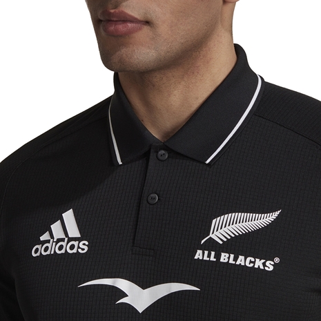 All Blacks Mens Home Polo - Black 2023 - Logos