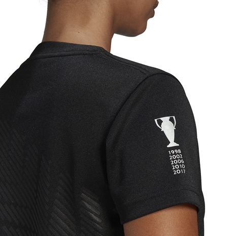 New Zealand Womens Black Ferns Rugby Shirt - Black Short Sleeve 