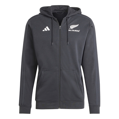 All Blacks Mens 3 Stripe Full Zip Hoodie - Black 2024 - Front