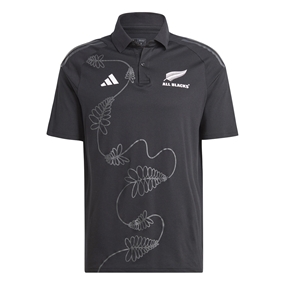 All Blacks Mens Rugby World Cup 2023 Polo Shirt - Front