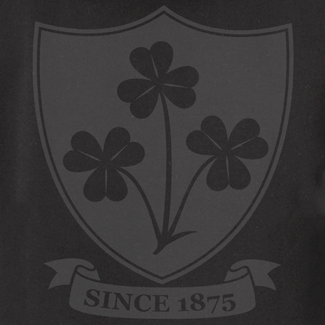 Mens Ireland 1875 Large Logo Pullover Hoodie - Jet Black - Back 