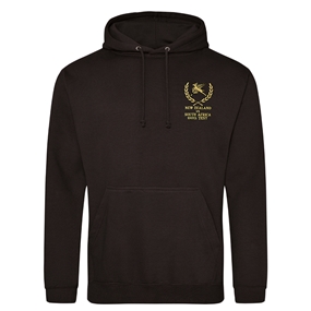 Mens New Zealand 100th Test Hoodie - Jet Black - Front