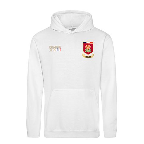England Kids World Cup Classic Hoodie - White - Front England Kids World Cup Classic Hoodie - White - Front