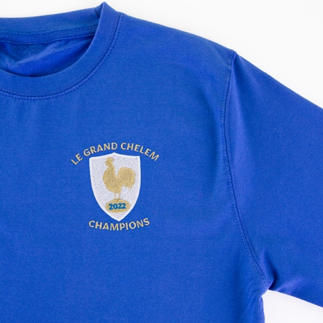 France Mens 6 Nations Grand Slam Winners 2022 Sweatshirt - Badge