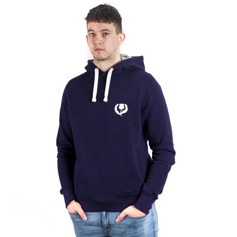 Scotland Classic Polycotton Hoodie Oxford Navy - Model 1