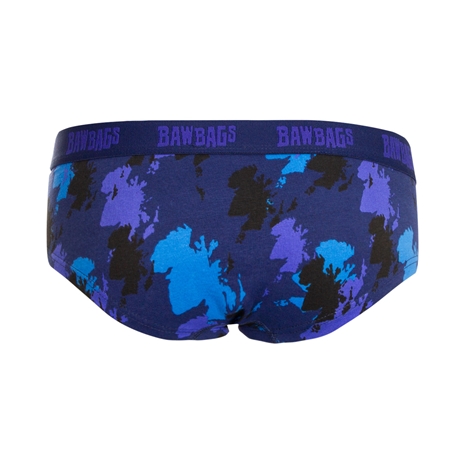 Bawbags Scotland Womens Camo Underwear - Navy - Back