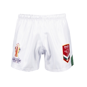 Wales Rugby League World Cup 2023 Kids Home Rugby Shorts - White