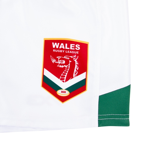 Wales Rugby League World Cup 2023 Kids Home Rugby Shorts - White