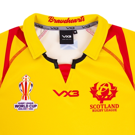 Scotland Rugby League World Cup 2023 Kids Alternate Shirt-Yellow