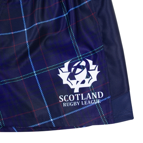 Scotland Rugby League World Cup 2023 Kids Home Shorts - Navy - S Scotland Rugby League World Cup 2023 Kids Home Shorts - Navy - S