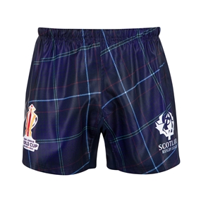 Scotland Rugby League World Cup 2023 Kids Home Shorts - Navy - F