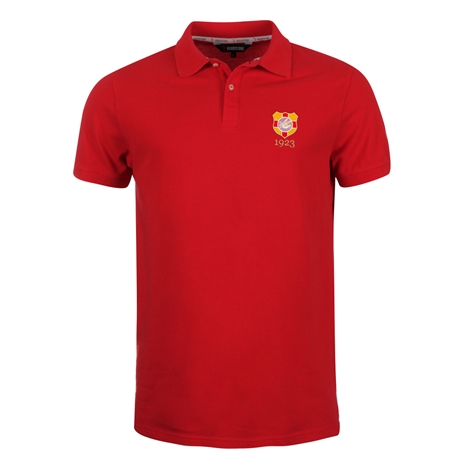 Tonga Mens Rugby Origins 1923 Polo Shirt - Red - Front
