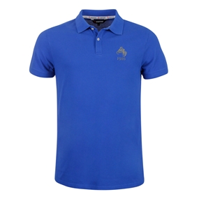 Namibia Mens Rugby Origins 1916 Polo Shirt - Royal - Front