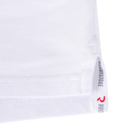 Fiji Mens Rugby Origins 1884 Polo Shirt - White - Hem Fiji Mens Rugby Origins 1884 Polo Shirt - White - Hem