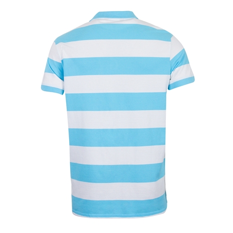 Rugbystore Argentina 1910 Mens Striped Polo Shirt - Sky White -  Rugbystore Argentina 1910 Mens Striped Polo Shirt - Sky White -