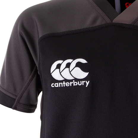 Canterbury Kids Teamwear Evader Plain Rugby Match Shirt - Black 
