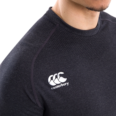 Canterbury Mens Seamless Tee - Blackened Marl - Detail 1