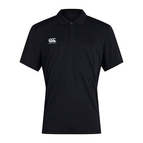 Canterbury Club Training Polo Black - Front Canterbury Club Training Polo Black - Front