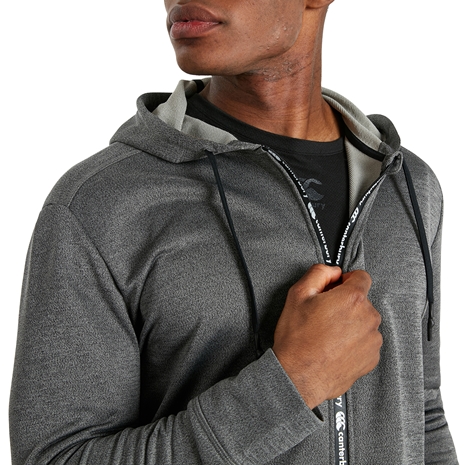 Canterbury Mens ANZ Pitch Hoodie - Medium Grey Marl - Detail 3