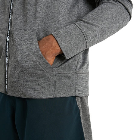 Canterbury Mens ANZ Pitch Hoodie - Medium Grey Marl - Detail 4