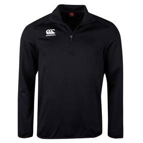 Canterbury Club 1/4 Zip Mid Layer Training Top Black - Front