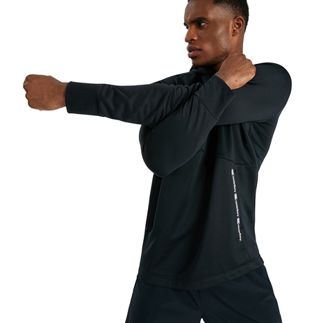Canterbury Mens Vapodri Crossneck Training Hoodie - Black - Deta