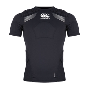 Canterbury Adults Elite Rugby Shoulder Pads - Black - Front