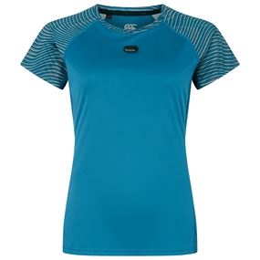 Canterbury Womens Superlight Graphic Training Tee - Blue Coral -