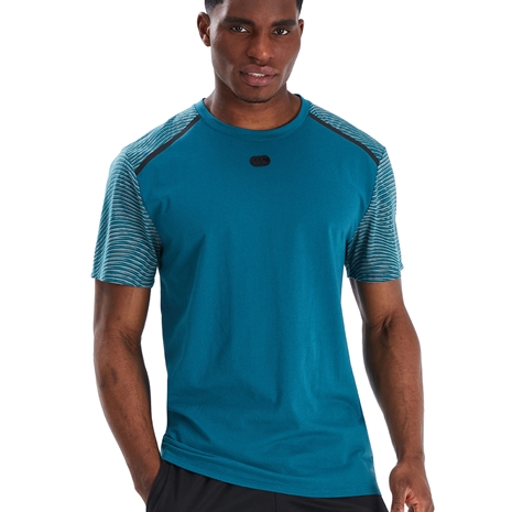 Canterbury Mens Polycotton Graphic Training Tee - Blue Coral - M