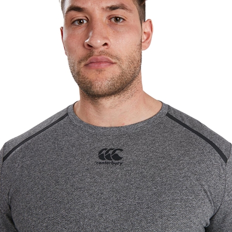 Canterbury Mens Vapodri Training Tee - Grey Marl Long Sleeve - D