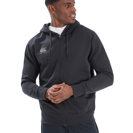 Canterbury Mens Full Zip Hoodie - Black - Model Front