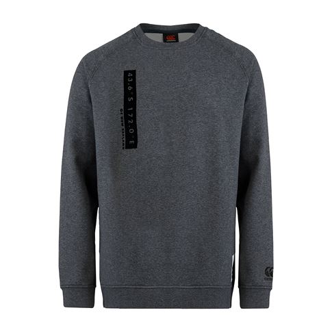 Canterbury Mens Oversize Sweater - Dark Grey Marl - Front Canterbury Mens Oversize Sweater - Dark Grey Marl - Front
