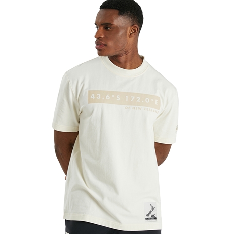 Canterbury Mens Oversize Tee - Antique White - Model 1