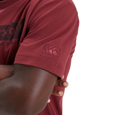 Canterbury Mens Oversize Tee - Chocolate Truffle - Sleeve Detail