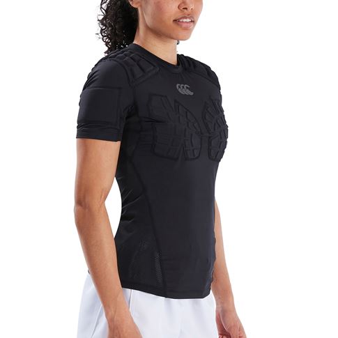 Canterbury Womens Pro Rugby Shoulder Pads - Black - Front Canterbury Womens Pro Rugby Shoulder Pads - Black - Front
