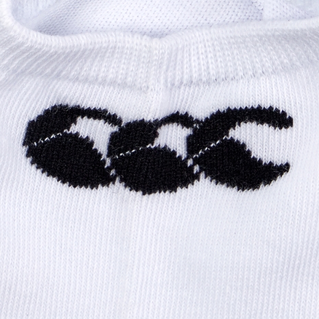 Canterbury Adults 3 Pack Trainer Socks - White - Canterbury Logo