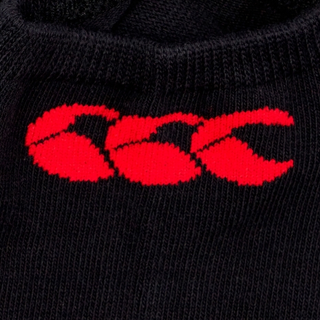 Canterbury Adults 3 Pack Trainer Socks - Black - Canterbury Logo