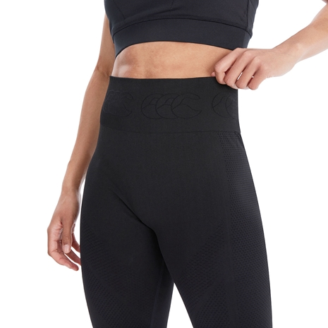 Canterbury Womens Seamless Leggings - Black - Waist