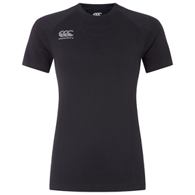 Canterbury Womens Seamless Training Tee - Black - Front