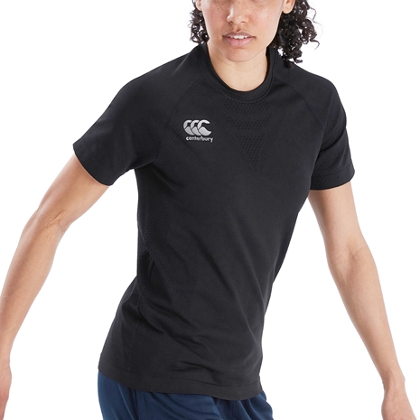 Canterbury Womens Seamless Training Tee - Black - Model Front