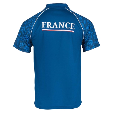 Mens France Rugby World Cup 2023 Polo - Navy - Back Mens France Rugby World Cup 2023 Polo - Navy - Back