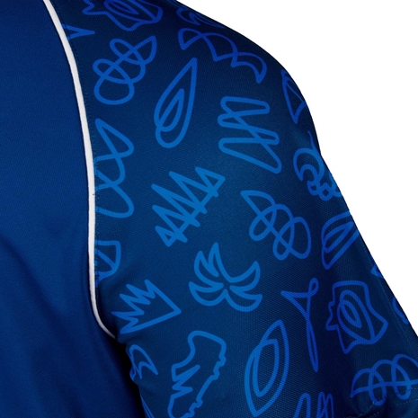 Mens France Rugby World Cup 2023 Polo - Navy - Left Sleeve Detai Mens France Rugby World Cup 2023 Polo - Navy - Left Sleeve Detai