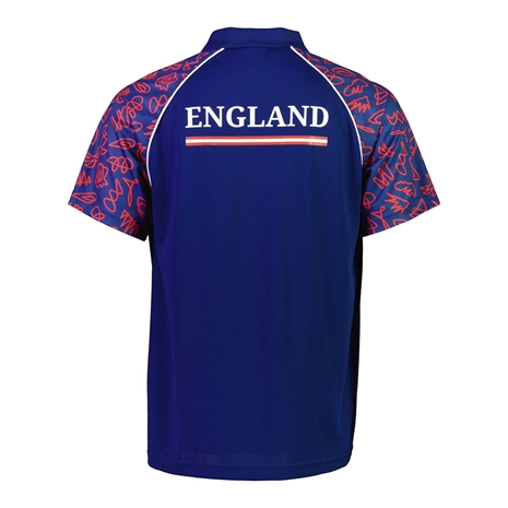 Mens England Rugby World Cup 2023 Polo - Navy - Back Mens England Rugby World Cup 2023 Polo - Navy - Back