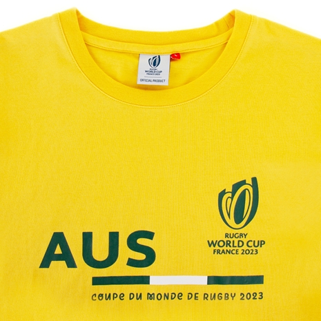 Mens Australia Rugby World Cup 2023 Supporters Tee - Gold - Logo