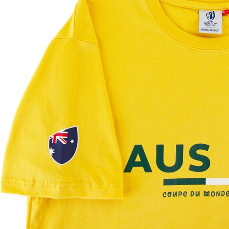 Mens Australia Rugby World Cup 2023 Supporters Tee - Gold - Slee