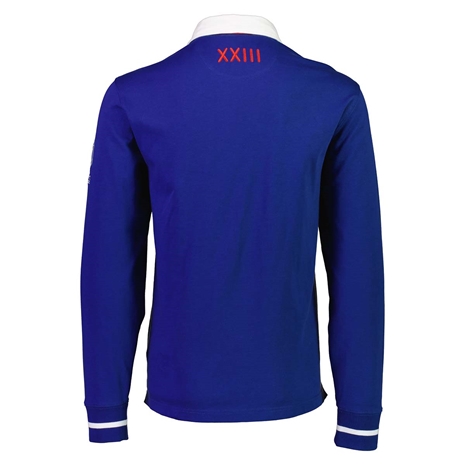 Mens France Rugby World Cup 2023 Rugby Shirt - Navy Long Sleeve 
