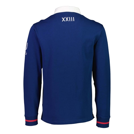 Mens England Rugby World Cup 2023 Rugby Shirt - Navy Long Sleeve